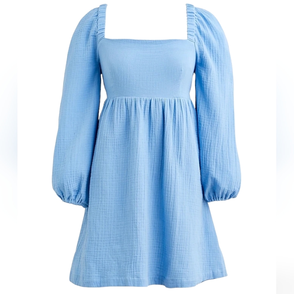 Squareneck soft gauze dress BG502